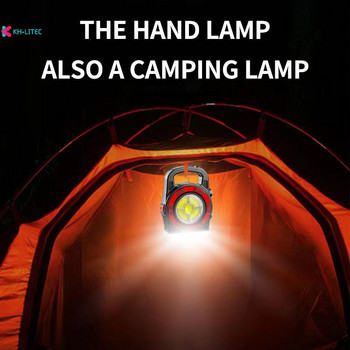 Високомощна слънчева LED къмпинг светлина USB акумулаторна крушка за външна палатка Лампа Преносим фенер Аварийни светлини Лагерни консумативи