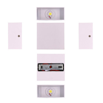 12W водоустойчива AC85-265V повърхностно монтирана LED стенна лампа Модерен скандинавски осветител Вътрешни стенни лампи Всекидневна Веранда Външна