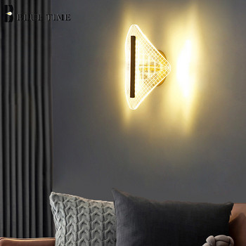 LED стенни лампи за домашен декор Вътрешни креативни стенни лампи за всекидневна Спалня Нощно осветление Светлини за коридор Коридорно осветление Декоративно осветление