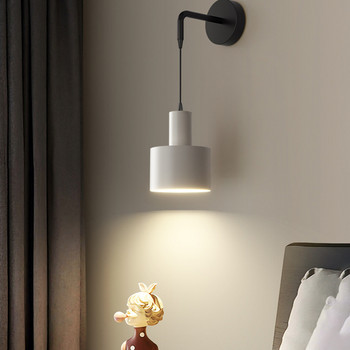 Дървена модерна стенна лампа за нощно шкафче, спалня, хол, коридор, веранда, скандинавска проста вътрешна декорация на дома E27 осветление