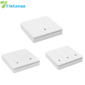 Tiktango 1/2/3 tlačidlové 433 MHz inteligentné bezdrôtové spínače svetla RF diaľkové ovládanie 110 V 220 V prijímač RF nástenné stropné svietidlo