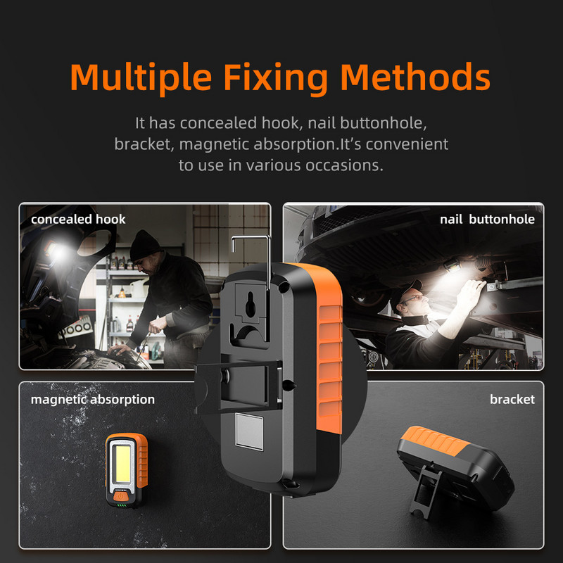 SuperFire G21 kaasaskantav töölamp Taskulamp välistingimustes, tugev magnetiline autoremondi taskulamp Laetav LED-tööpinkide remont