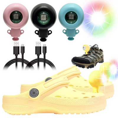2db sportkorcsolya, kültéri lyukas crocs cipőlámpák, díszvilágítási kiegészítők, kempinglámpák, vízálló cipőlámpák