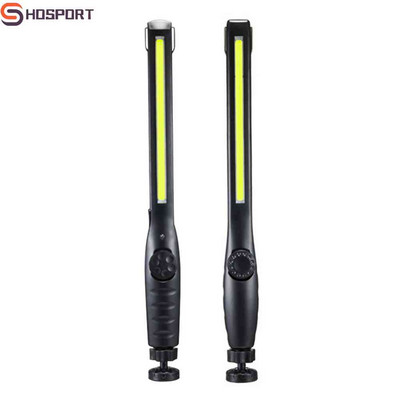 COB LED zibspuldzes prožektors USB uzlādējamās lampas pārbaudes darba gaismas nakts lampa 1200mAh kempinga mājas darbnīcai