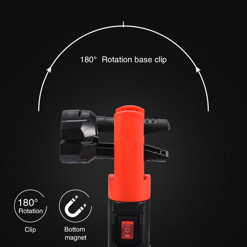 Daudzfunkcionāla LED kempinga gaisma ar āķi Augsta spilgtuma COB laterna ar magnētisku darba apkopes gaismu USB akumulatoru lāpas