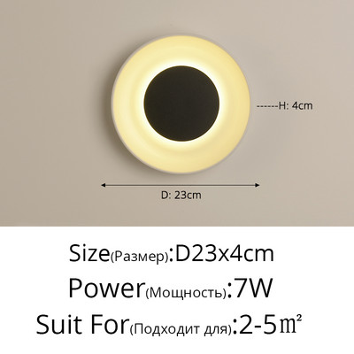 Specială, negru, alb, rotundă, nouă, modernă, LED, perete, camera de zi, dormitor, noptiera, coridor, scară, lampă, iluminat de interior
