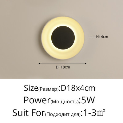 Specială, negru, alb, rotundă, nouă, modernă, LED, perete, camera de zi, dormitor, noptiera, coridor, scară, lampă, iluminat de interior