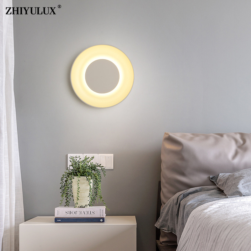 Specială, negru, alb, rotundă, nouă, modernă, LED, perete, camera de zi, dormitor, noptiera, coridor, scară, lampă, iluminat de interior