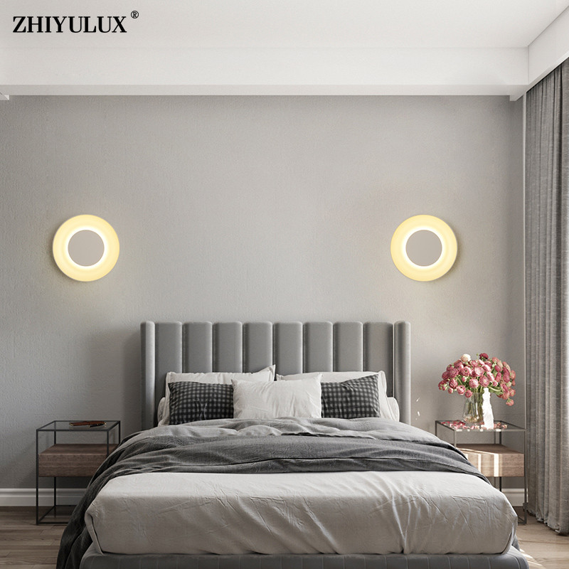 Specială, negru, alb, rotundă, nouă, modernă, LED, perete, camera de zi, dormitor, noptiera, coridor, scară, lampă, iluminat de interior