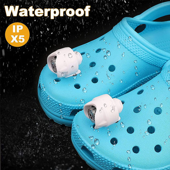 Croc Lights IPX5 Double Waterproof Searchlight Camping Outdoor Running Walking Φορητό Crocs Αξεσουάρ Διακοσμητικό Φανάρι
