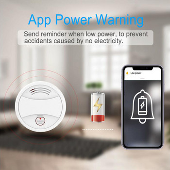 Tuya WiFi Συναγερμός καπνού Αισθητήρας ανιχνευτή καπνού πυρκαγιάς Έξυπνη οικιακή ασφάλεια Σύστημα απομακρυσμένης εφαρμογής Vioce Group Έλεγχος Smart Life