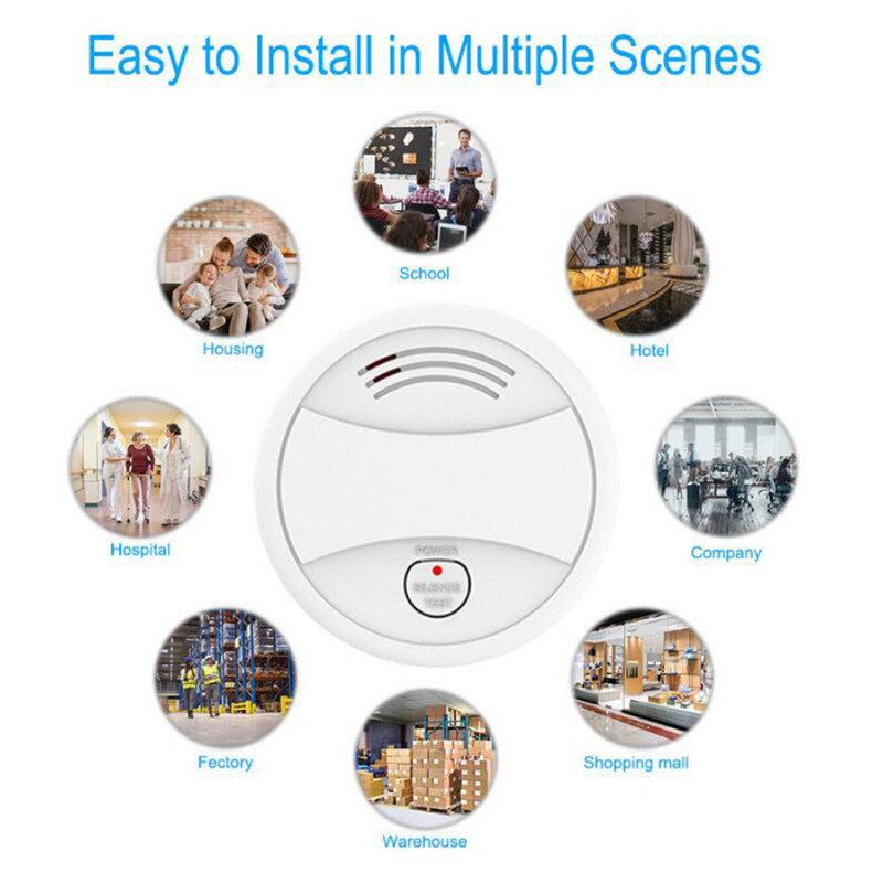 Tuya WiFi Dimni alarm Detektor dima od požara Senzor Smart Home Home Security Systerm Remote App Vioce Group Control Smart Life