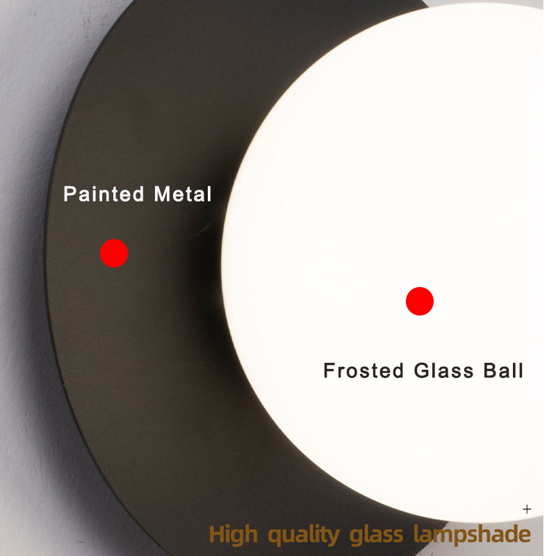 Klaaskuuliga seinavalgusti magamistoa treppide jaoks Siseruumide LED-seinavalgusti kodu magamistoa laekoridori valgustite jaoks