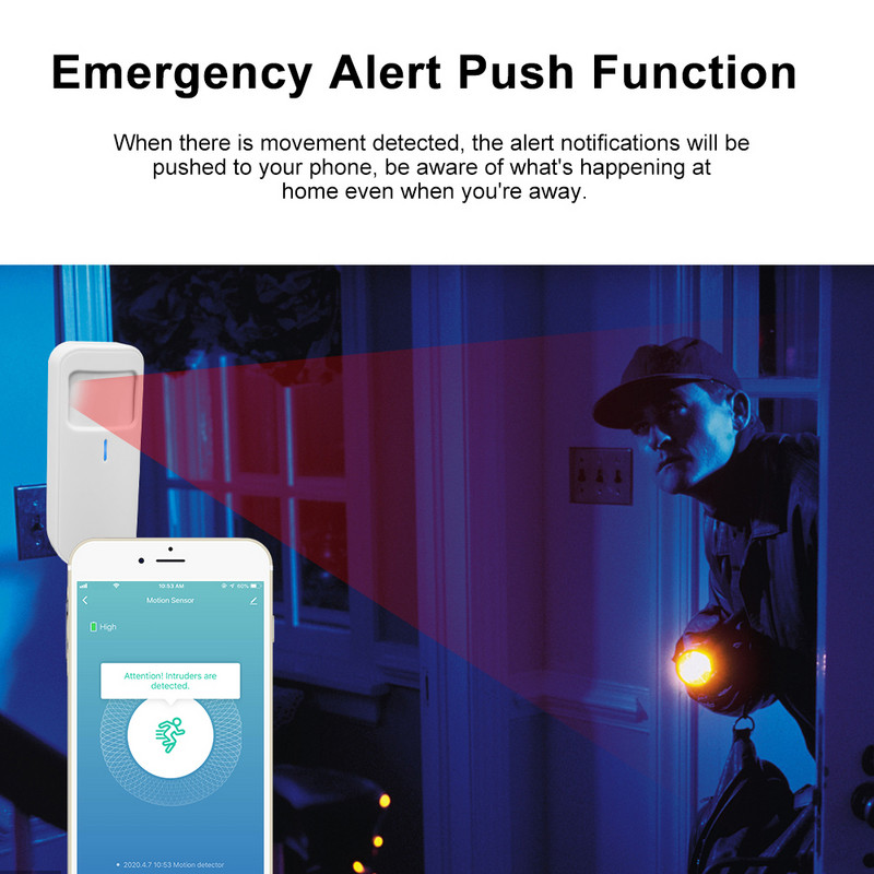 Tuya WIFI PIR senzor pokreta Detektor ljudskog tijela Pametni senzor pokreta Smart Life APP Alarm Bežična kućna sigurnosna zaštita