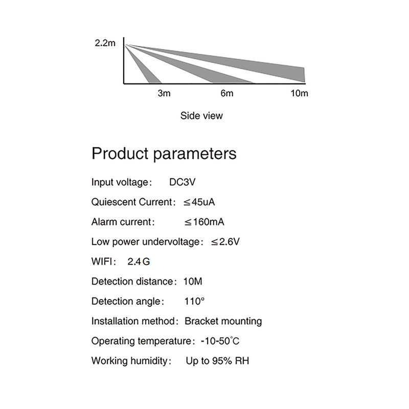 Tuya WIFI PIR senzor pokreta Detektor ljudskog tijela Pametni senzor pokreta Smart Life APP Alarm Bežična kućna sigurnosna zaštita
