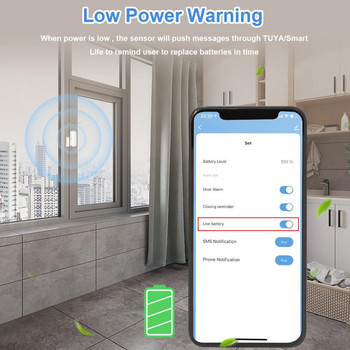 Ασύρματοι ανιχνευτές πόρτας Tuya Zigbee Tuya Συμβατοί με την εφαρμογή Alexa Google Home Remote Alarm Smart Life Control Smart Home Zigbee