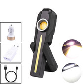 Výkonné COB LED pracovné svetlo USB nabíjateľné baterka magnetická baterka núdzové výstražné svetlo pre opravu auta garáž kempovanie