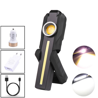 Výkonné COB LED pracovné svetlo USB nabíjateľné baterka magnetická baterka núdzové výstražné svetlo pre opravu auta garáž kempovanie