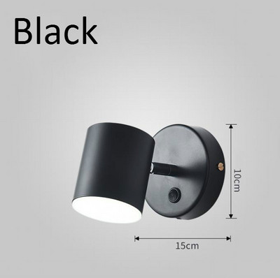 Lămpi de perete cu LED, auriu, negru, fier, sufragerie, dormitor, noptiera, corpuri de iluminat pentru interior, corpuri de iluminat, comutator, lampă cu baghetă, aplice industrială