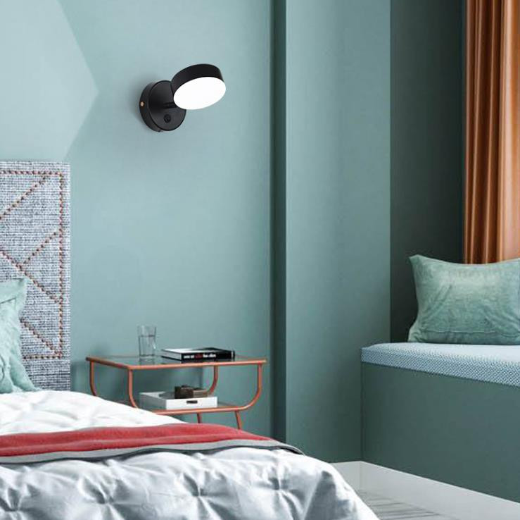 Lămpi de perete cu LED, auriu, negru, fier, sufragerie, dormitor, noptiera, corpuri de iluminat pentru interior, corpuri de iluminat, comutator, lampă cu baghetă, aplice industrială