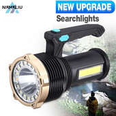Lanternă tactică LED C2 Lampă laterală Cob Lanternă de camping Lanternă de lucru Afișaj cu lumină reîncărcabilă prin USB Lampă de căutare portabilă de urgență