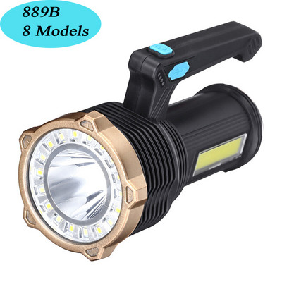 Lanternă tactică LED C2 Lampă laterală Cob Lanternă de camping Lanternă de lucru Afișaj cu lumină reîncărcabilă prin USB Lampă de căutare portabilă de urgență