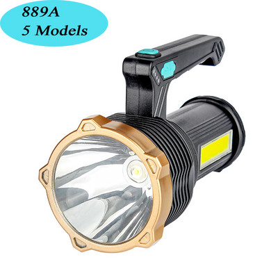 Lanternă tactică LED C2 Lampă laterală Cob Lanternă de camping Lanternă de lucru Afișaj cu lumină reîncărcabilă prin USB Lampă de căutare portabilă de urgență