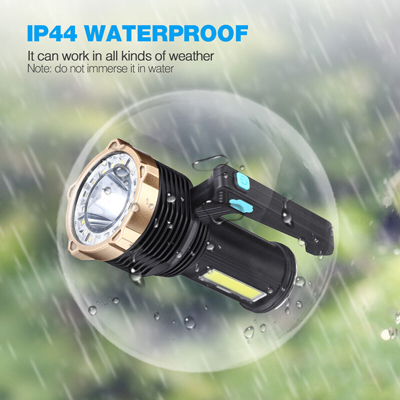 Lanternă tactică LED C2 Lampă laterală Cob Lanternă de camping Lanternă de lucru Afișaj cu lumină reîncărcabilă prin USB Lampă de căutare portabilă de urgență