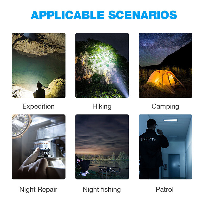 Lanternă tactică LED C2 Lampă laterală Cob Lanternă de camping Lanternă de lucru Afișaj cu lumină reîncărcabilă prin USB Lampă de căutare portabilă de urgență