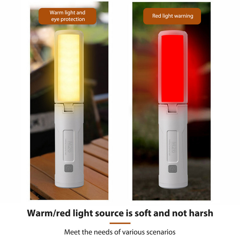 Lampă de atmosferă pliabilă de tip C, încărcare, lanternă de camping reîncărcabilă 4 moduri de iluminare cu cârlig din silicon pentru drumeții în camping