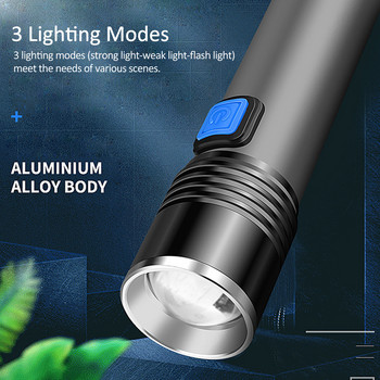 Акумулаторна LED фенерче Mini Zoom Torch Външен къмпинг Силна лампа Фенер Водоустойчиво тактическо фенерче
