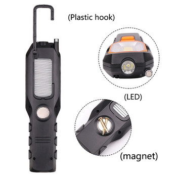 COB LED работна лампа USB акумулаторна работеща гъвкава магнитна инспекционна лампа Фенерче Аварийно осветление