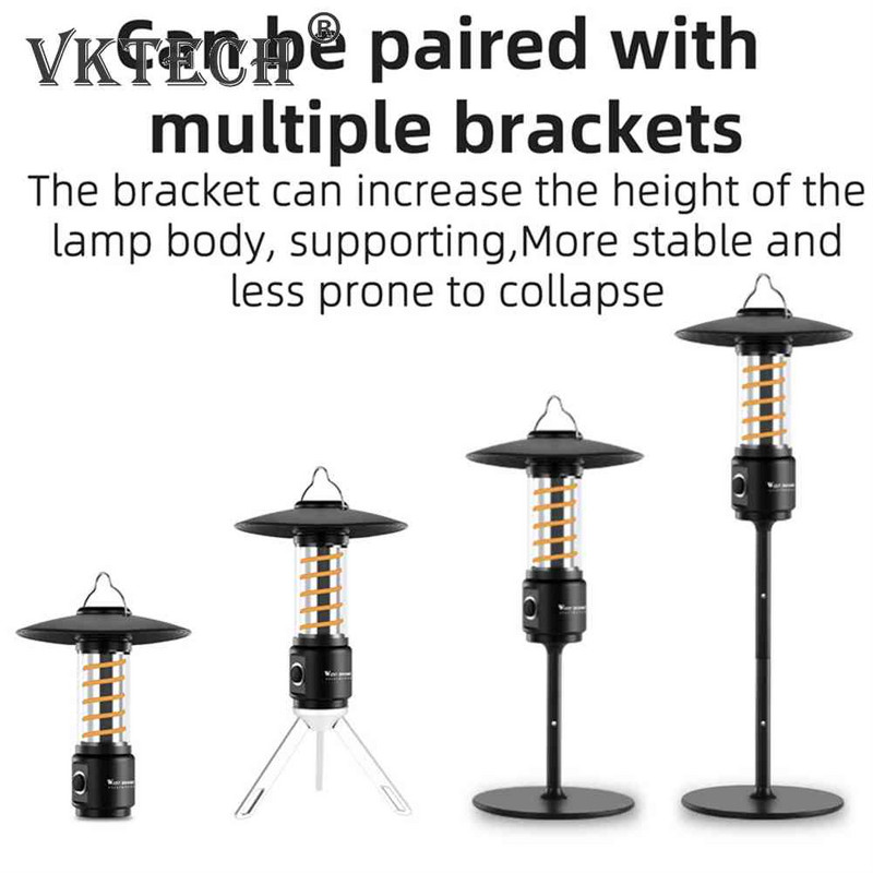 Multifunktsionaalne retro matkalamp 2200 mAh LED-atmosfäärivalgusti C-tüüpi USB-laetav 4 režiimiga veekindel kalastuslaagri Emergen