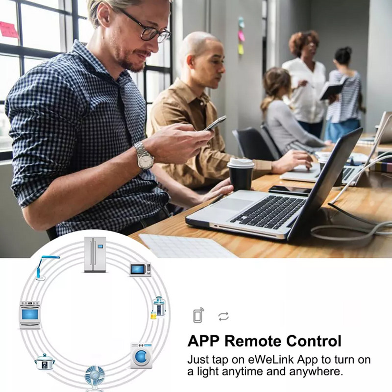 4 csatornás Zigbee intelligens fénykapcsoló modul RF433 AC 85-250V 10A relék fogadása Alexa Assistant, Tuya Smart Life segítségével