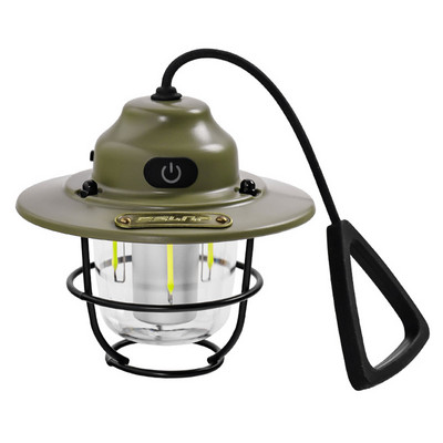Kemping Hordozható Retro Lámpás Vintage Sátor Világító Lámpás USB Újratölthető LED Lámpás Lámpa Függő Kültéri Vészvilágítás