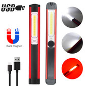 Hordozható COB+LED erős fényű zseblámpa USB újratölthető munkalámpa mágneses lámpa hordozható led zseblámpa kültéri kempingezéshez