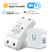16A 10A 100-240V WIFI Breaker Relay Smart Home sīkrīki Casa Inteligent balss vadības slēdzis Apple Homekit Alexa Google Home