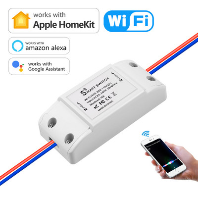 16A 10A 100-240V WIFI Breaker Relay Smart Home sīkrīki Casa Inteligent balss vadības slēdzis Apple Homekit Alexa Google Home