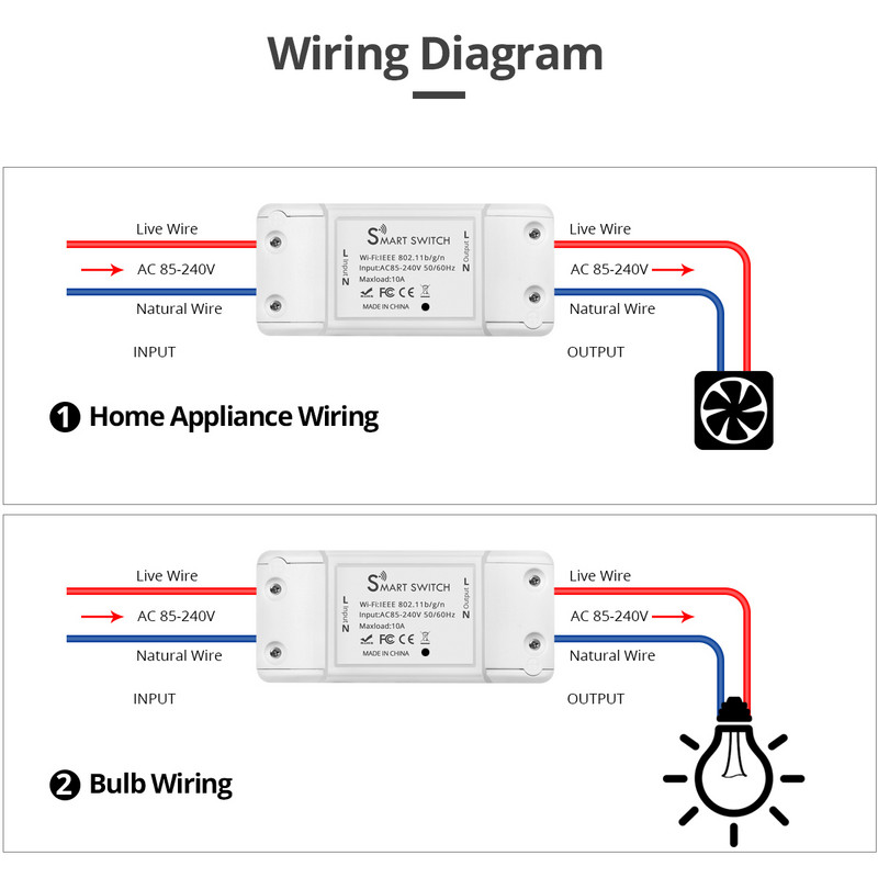 16A 10A 100-240V WIFI Breaker Relay Smart Home sīkrīki Casa Inteligent balss vadības slēdzis Apple Homekit Alexa Google Home
