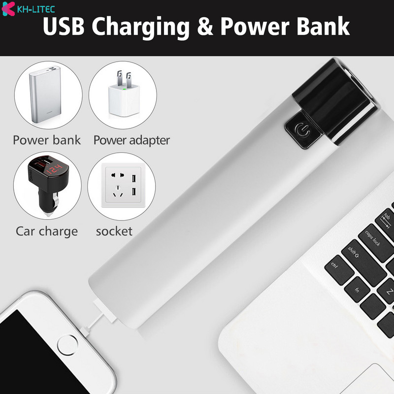 Prenosné svietidlo so 4 režimami, LED svietidlo, vstavaná batéria, nabíjateľná USB, mini detské svietidlo s pevným zaostrením, vreckové kempingové lampy.