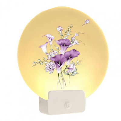 Lampă de perete Surse de lumină dublă Bază stabilă Lampă murală decorativă Acrilic Tipărire în stil retro chinezesc Lampă LED pentru culoar pentru casă