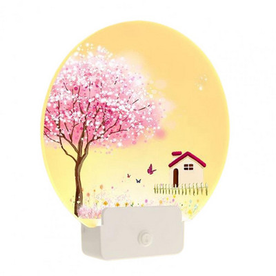 Lampă de perete Surse de lumină dublă Bază stabilă Lampă murală decorativă Acrilic Tipărire în stil retro chinezesc Lampă LED pentru culoar pentru casă