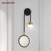 Nordic living dormitor lampă de perete noptiera inel cerc lumina interior modern minimalist minimalist culoar de lux fundal iluminat
