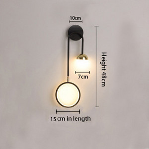 Nordic living dormitor lampă de perete noptiera inel cerc lumina interior modern minimalist minimalist culoar de lux fundal iluminat