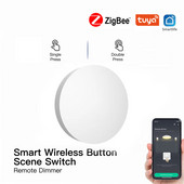 Butonul Tuya ZigBee Comutator scenă Automatizare alimentată cu baterie Comutator inteligent Lucrează cu dispozitive Smart Life Zigbee Conexiune multi-scenă