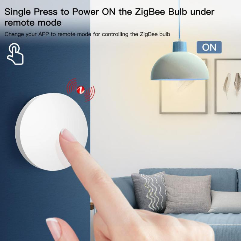 Butonul Tuya ZigBee Comutator scenă Automatizare alimentată cu baterie Comutator inteligent Lucrează cu dispozitive Smart Life Zigbee Conexiune multi-scenă