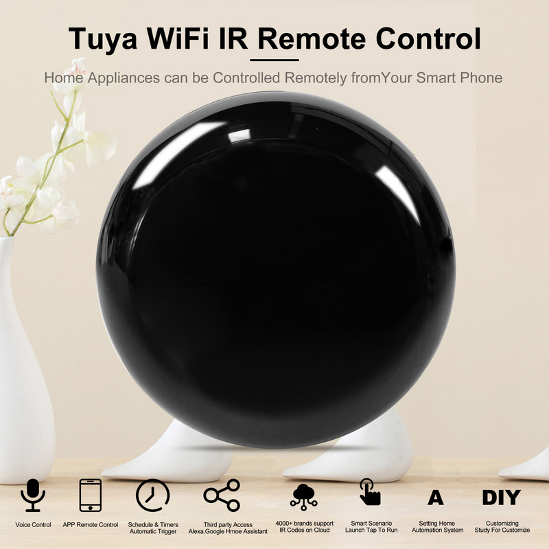 GIRIER Smart IR távirányító WiFi Smart Home univerzális infravörös távirányító hub TV-hez AC Együttműködik az Alexa Alice Google Asszisztenssel