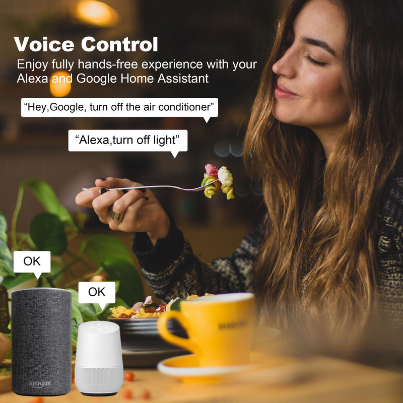 GIRIER Smart IR távirányító WiFi Smart Home univerzális infravörös távirányító hub TV-hez AC Együttműködik az Alexa Alice Google Asszisztenssel