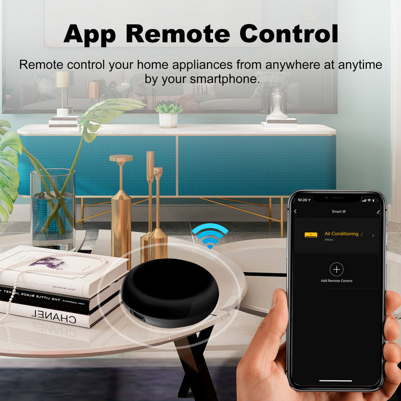 GIRIER Smart IR távirányító WiFi Smart Home univerzális infravörös távirányító hub TV-hez AC Együttműködik az Alexa Alice Google Asszisztenssel