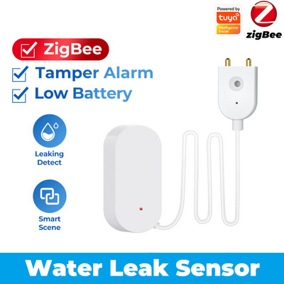 SMATRUL Tuya Zigbee ūdens noplūdes sensora applūšanas detektors Smartlife APP paziņojumu brīdinājumi, trauksmes signāls mājas drošības vajadzībām.